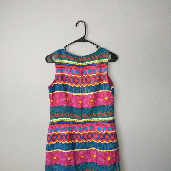 Jessica Howard Vintage Floral Print Sleeveless Sheath Dress Women’s Size 6 - Picture 5 of 5